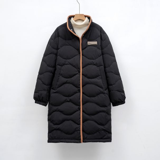 90 Down Jacket Casual Winter Warm New Outdoor Wind Stand-up Collar Loose Long Coat Women_ecoleips.com