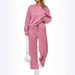 Women's Clothing Elegant Knit Two-Piece Set - Long Sleeve Top & Wide-Leg Lounge Pants With Pockets Hot-selling_ecoleips.com