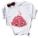 Wholesale Cross-border Women's T-shirts, European And American Plus-size 3D Petal Girl Short-sleeve T-shirts For Women_ecoleips.com