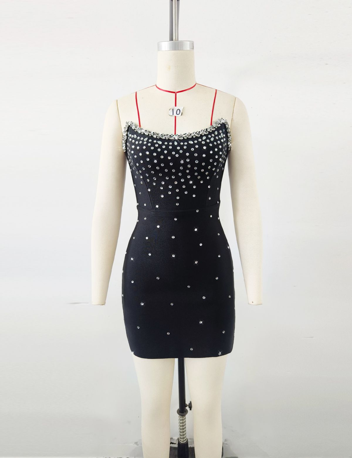 Women's Clothing Bandage Dress Short Black High End Evening Dress Birthday Party Small Dress Annual Meeting_ecoleips.com