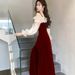 Bride's Toast 2025 New Style Wedding Reception Elegant Red Evening Gown High-end Light Luxury Sophisticated Engagement_ecoleips.com