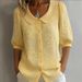 Voya Women's Spring Collection Women's Peter Pan Collar Short Sleeve Button Open Shirt Elegant And Elegant Top Available In Multiple Colors_ecoleips.com