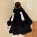 Women's Soft Girl Bunny Ears Hooded Sweatshirt Mid-Length Lamb Velvet Jacket For Autumn And Winter_ecoleips.com