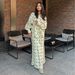 New Long Sleeved Cardigan Tie Waist Printed Top And Skirt Set For Europe And America_ecoleips.com