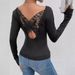 Women's Clothing Women's Fashion Backless Lace Butterfly Top Sexy Base Layer Spring Autumn Style For Formal & Casual For Women_ecoleips.com