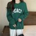 American Retro Style Hoodless Fleece Sweatshirt For Women, New Autumn And Winter Model, Simple Korean Version, Versatile_ecoleips.com