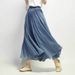 K Artistic Plus Size Half Skirt With Elastic Waistband A-line Skirt, Long Style, Solid Color, Large Swing Skirt_ecoleips.com