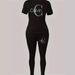 Women's Clothing American Style Women's Tight Fitting T-Shirt And Pants Set Short Sleeved Fashion Clothing For Women_ecoleips.com