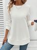 Women's Oversized Casual Pullover Sweatshirt - Soft Round Neck Long Sleeve Top For Everyday Comfort (S-5XL, Solid Colors)_ecoleips.com
