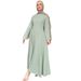 Middle Eastern Muslim Clothing Turkish Ethnic Style Women's Long Robe Dress_ecoleips.com