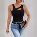 Women's Clothing Women's Slim Fit Hollow Sleeveless Vest Fashion Top Versatile Short Sleeve Tank Camis For Formal & Casual For Women_ecoleips.com