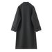 Fashion Classic Double-breasted Loose Soft Long Coat Wool Jacket_ecoleips.com