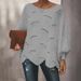 K Plus Size Women's Sweater; Openwork Crochet Loose Knitted Cardigan For Women_ecoleips.com