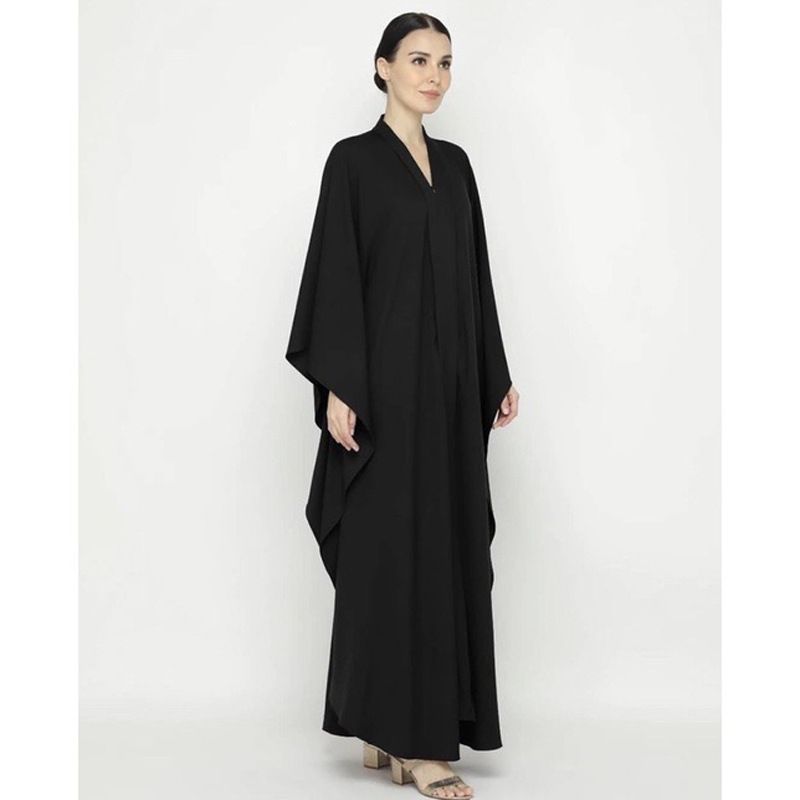 F272 Foreign Trade Supply Cross-border Platform Solid Color Batwing Sleeve Middle East Dubai Loose Plus-size Embroidered_ecoleips.com