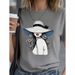 European And American Cross-border Foreign Trade Women's Fashion Urban Girl Round-neck Printed Short-sleeve T-shirt Top_ecoleips.com