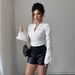 European American Cross-border 2026 Spring And Autumn New Women's White Sexy Elegant Luxurious Lace Slim-fit Top_ecoleips.com