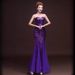 Women's Clothing Tube Top Backless Evening Dress Slim Fishtail Skirt Long Sequined Mesh Multi Color Banquet Bridesmaid Dress_ecoleips.com