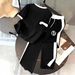 Casual Short Sleeve T-Shirt & Lounge Pants Set – Soft Cotton Two-Piece Outfit For Women (Black/White, S-XL)_ecoleips.com