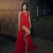 Women's Clothing Sexy Halter Neck Long Dress Backless Slit American Style Thin Casual Elegant Fashion For Ladies_ecoleips.com