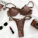 Women's Sexy Solid Color Bikini Cross-Over Two-Piece Swimsuit Relaxed Everyday Wear Comfortable Feshion_ecoleips.com