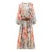 Women's Clothing Autumn New Women's Clothing Design With Belt Printed Midi Dress 91162_ecoleips.com