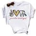 Popular Clothing For Spring Summer: Women's Printed T-shirts With Peace And Love Theme, Short-sleeved_ecoleips.com