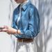 Women's Straight-shoulder Denim 2026 Spring And Autumn New Fashion Loose Retro Shirt Top With A Unique Design_ecoleips.com