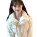 girl Girl Girl Korean Style Sweet Wave Point Down Cotton Women's Fashion Loose Coat Autumn Winter Warm Student Puffer Jacket_ecoleips.com