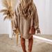 New Winter Vintage Textured Sweater 2025, European And American Casual Loose Fit Knee-Length Dress For Women_ecoleips.com