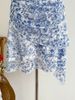 2026 European And American New Blue Floral Dress Fashion Temperament Casual Sweet Mesh Slim Skirt_ecoleips.com