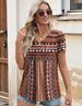 LOMON Womens Summer Tops Short Sleeve V Neck Pleated T-Shirts Loose Fit Dressy Casual Blouses S-XXL_ecoleips.com