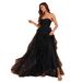"Timeless Elegance Silk Chiffon Evening Gown Cultural Versatile Design For Weddings & Galas (S-XL, Black/White/Emerald)"_ecoleips.com