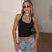 Women's Ribbed Halter Neck Sleeveless Crop Top Stretchy Bodycon Casual Streetwear Basic Tee Summer Fashion_ecoleips.com