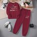 Women's Casual Two Piece Lounge Set, Long Sleeve Round Neck Printed Pullover Top And Elastic Waist Pants, Loose Fit Sweatsuit For Fall_ecoleips.com