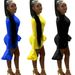 Women Solid Color Sexy Flared Long Sleeve Mini Dress Nightclub Party Wear Evening Cocktail Bodycon Dress For Ladies136_ecoleips.com