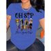 Cross-border Supply Summer Simple Letter Print Girls' Short-sleeve T-shirt_ecoleips.com