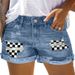 Women's Clothing Women's Slim Elastic Waist Denim Casual Shorts Trendy Clothing_ecoleips.com