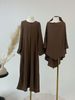 Verve Two-Piece Headscarf Set Casual Robe Dress_ecoleips.com