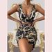 Women's Printed Spaghetti Strap Midi Dress Sexy Bodycon Mid‑Length Casual Evening Dresses_ecoleips.com
