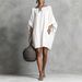 Women's Spring/Summer Casual Fashion Faux Cotton Linen Batwing Dress Thin Thickened Regular Size for Ages 16-45_ecoleips.com