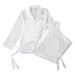 Solid Color Ice Silk Thin Skin-Friendly Slit Loose Sleeve Long Pants Pajama Set European And American Cross-Border_ecoleips.com