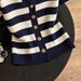 Summer Striped Collar Short Sleeve T-Shirt For Women Fashionable Slimming Ice Silk Knit Top Youthful Clothing_ecoleips.com