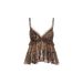 American-style Leopard Print Camisole With Lace V-neck Double-layered Ruffles, Sexy Pure Desire Style, Suitable For Both_ecoleips.com