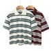 European And Cross-border 2026 Spring Long-sleeve American Retro Color-block Striped Polo Shirt With Collar, Loose_ecoleips.com