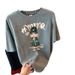 Women's Spring/Summer Slimming Rabbit Print T-Shirt Short Sleeve Fashionable Versatile Youthful Base Layer Top_ecoleips.com