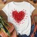 White Short Sleeve T-Shirt 200g Triple Needle 100% Cotton Retro Trendy Brand Print Loose Fit Top For Women New Summer_ecoleips.com