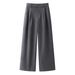 Minimalist Office Suit Set For Women – Grey Vest + Blouse + Trousers (S-L) | Polyester Stretch Professional Outfit With Seamless Transition_ecoleips.com