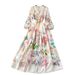 Women's Clothing Court Style Dress Sweet Lace V-neck Breasted Slim-fit Long Dress_ecoleips.com