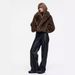 Chic Short Women's Faux Fur Coat With Notched Collar, Winter Teddy Jacket, Elegant Cropped Top For Streetwear & Casual_ecoleips.com