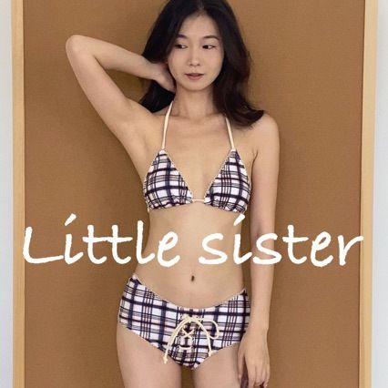 Women's Retro Plaid Push-Up Bikini Set Sexy Backless High-Waist Two-Piece Swimsuit With Drawstring For Small Bust Vacation Style_ecoleips.com